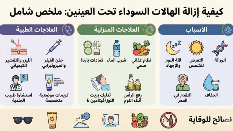 كيفية إزالة الهالات السوداء تحت العينين