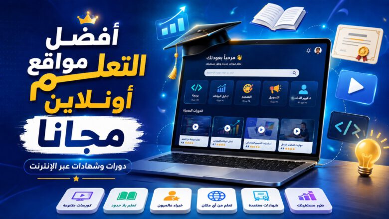 أفضل مواقع التعلم أونلاين مجانًا والدورات والشهادات عبر الإنترنت