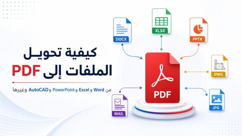 كيفية تحويل الملفات إلى PDF من Word وExcel وPowerPoint وAutoCAD والصور