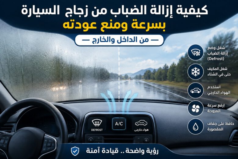 كيفية إزالة الضباب من زجاج السيارة باستخدام Defrost والمكيف والهواء الخارجي