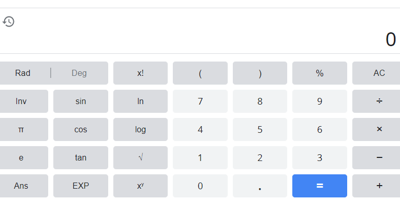 أداة الآلة الحاسبية العلمية من Google - أدوات خفية