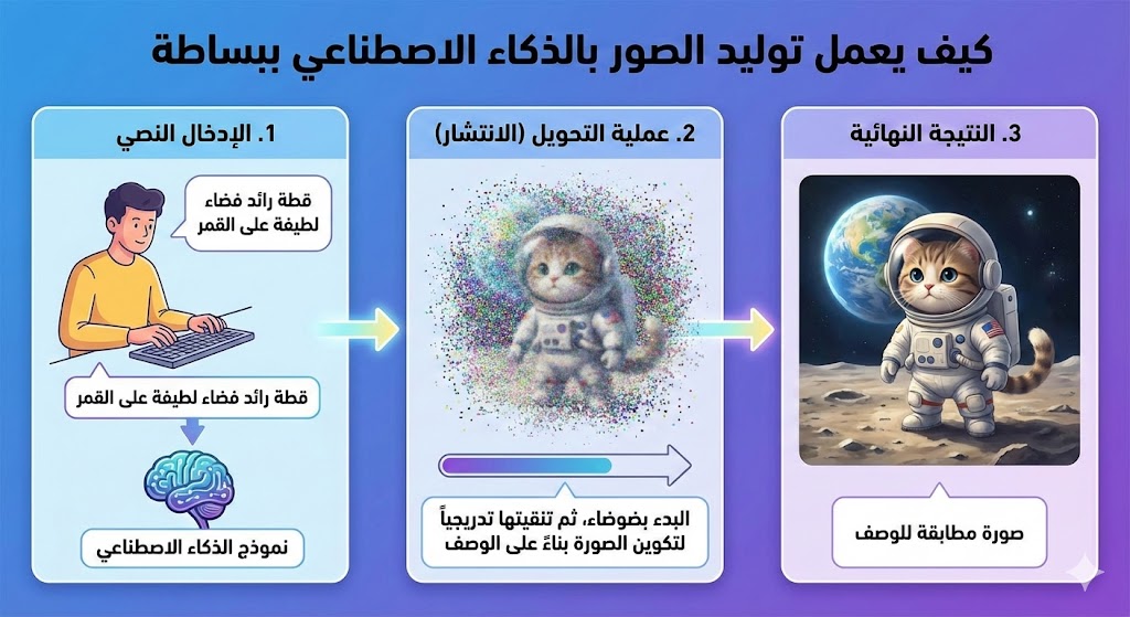 كيف يعمل توليد الصور بالذكاء الاصطناعي