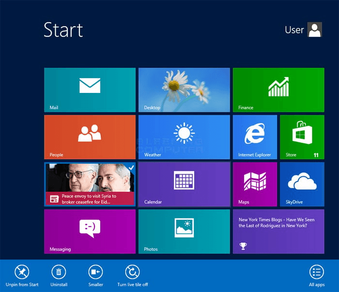 ويندوز 8 - Windows 8 (2012) & Windows 8.1 (2013)