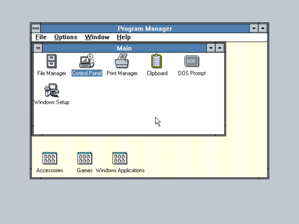 ويندوز النسخة الثالثة 1990 (Windows 3.0)