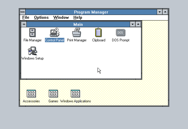 ويندوز النسخة الثالثة 1990 (Windows 3.0)