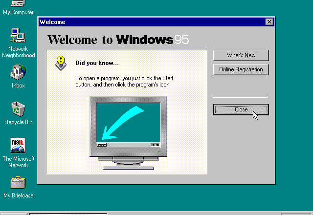 ويندوز الإصدار الخامس 1995 (Windows 95)