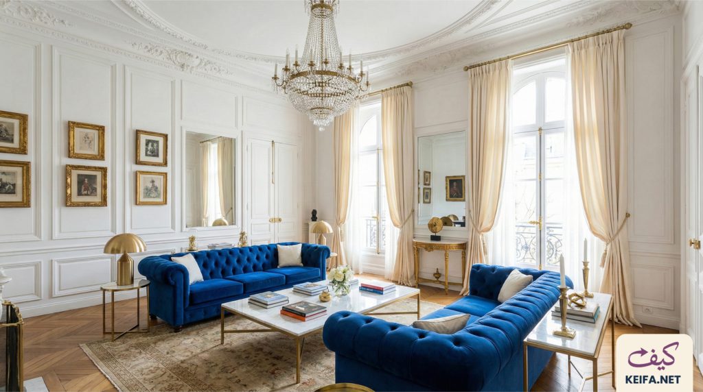 الصالون الفاخر "نيوكلاسيك" (Neoclassic Living Room)