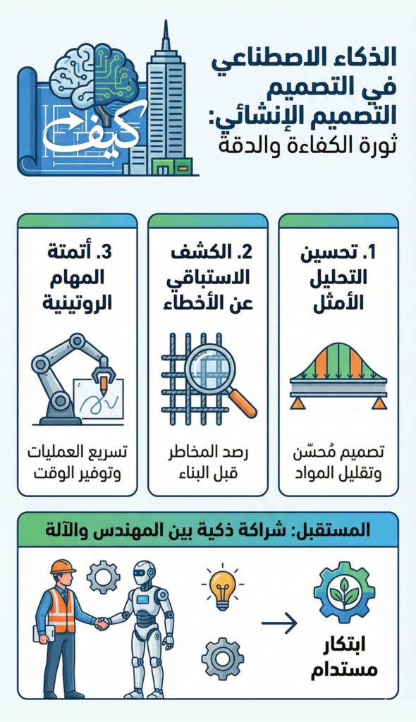 كيفية تصميم العناصر الإنشائية بالذكاء الاصطناعي