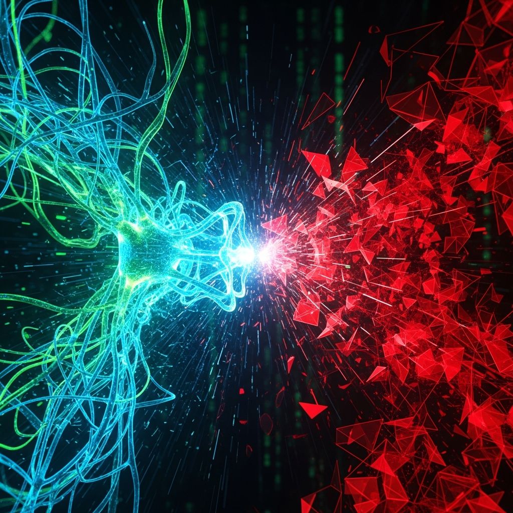 صراع الذكاء الاصطناعي الدفاعي والهجومي في الأمن السيبراني وحماية المواقع الإلكترونية