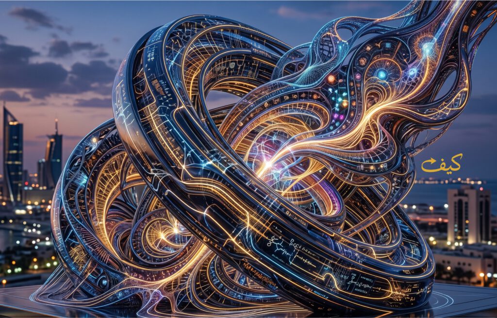 صورة تخيلية لتصميم معقد يمكن عمله باستخدام الذكاء الاصطناعي