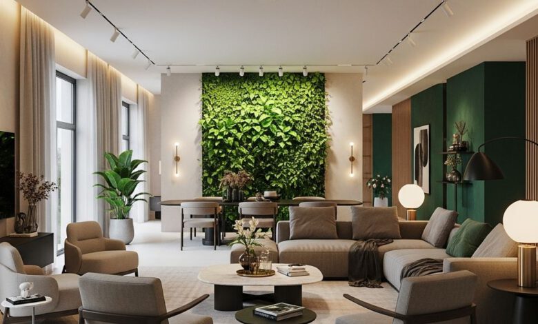 تصميم داخلي عصري لغرفة معيشة مودرن عام 2026