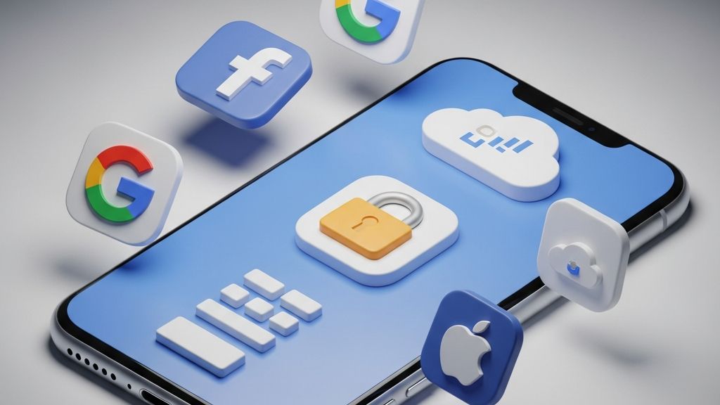 إدارة حسابات جوجل وفيسبوك وآبل للمستقبل