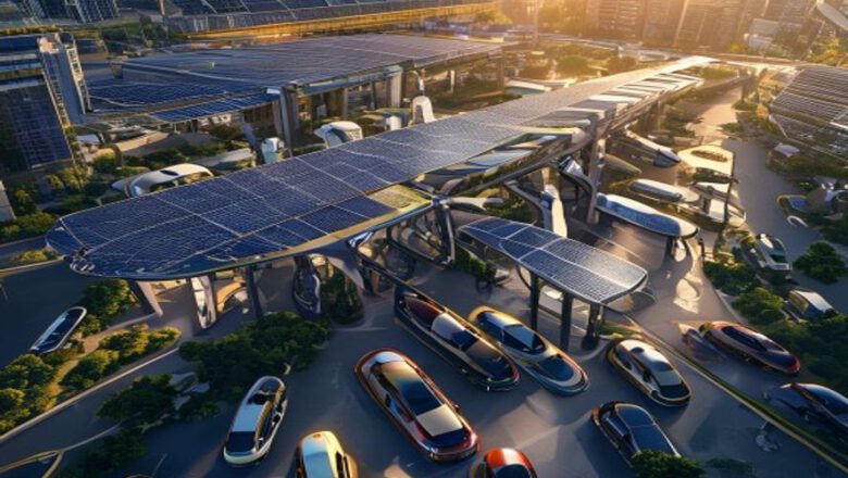 مركز شحن سيارات كهربائية ضخم يعمل بالطاقة الشمسية في عام 2026