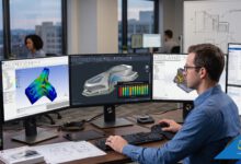 محطة عمل هندسية متطورة توضح استغلال أنوية المعالج في أوتوكاد 2026 - تشغيل عدة برامج هندسية بكفاءة عالية