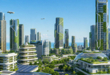 مدينة مستدامة مستقبلية بتقنيات 2026