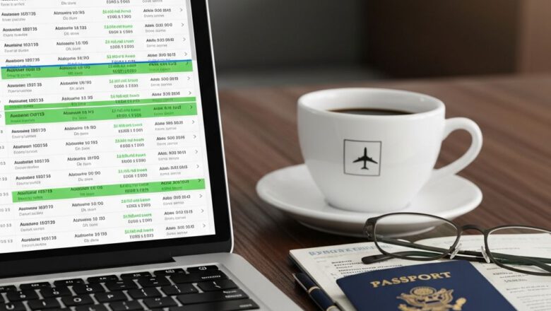 مقارنة أسعار الطيران على شاشة الكمبيوتر - كيفية حجز تذاكر طيران رخيصة
