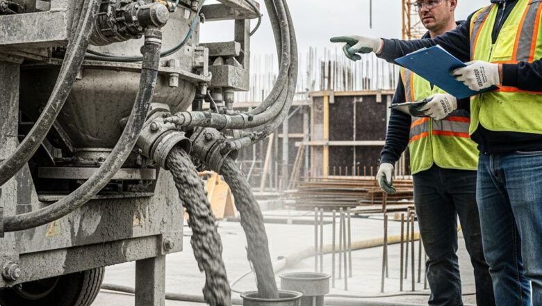 معدات حقن الكابلات الخرسانية في الموقع - تنفيذ البلاطات الخرسانية لاحقة الشد