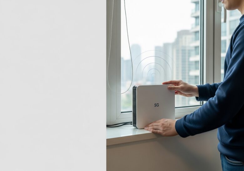 وضع راوتر 5G المنزلي بجوار النافذة للحصول على أفضل إشارة وتغطية.