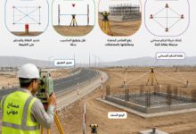 منهجية تنفيذ الأعمال المساحية باستخدام المحطة المتكاملة ونقاط التحكم