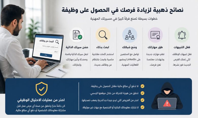 نصائح لزيادة فرص الحصول على وظيفة وتجنب عروض التوظيف الوهمية