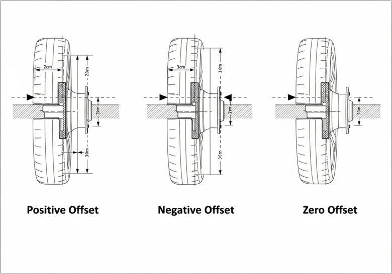 مقارنة بين أنواع إزاحة الجنط Offset - كيفية اختيار عجلات السيارة