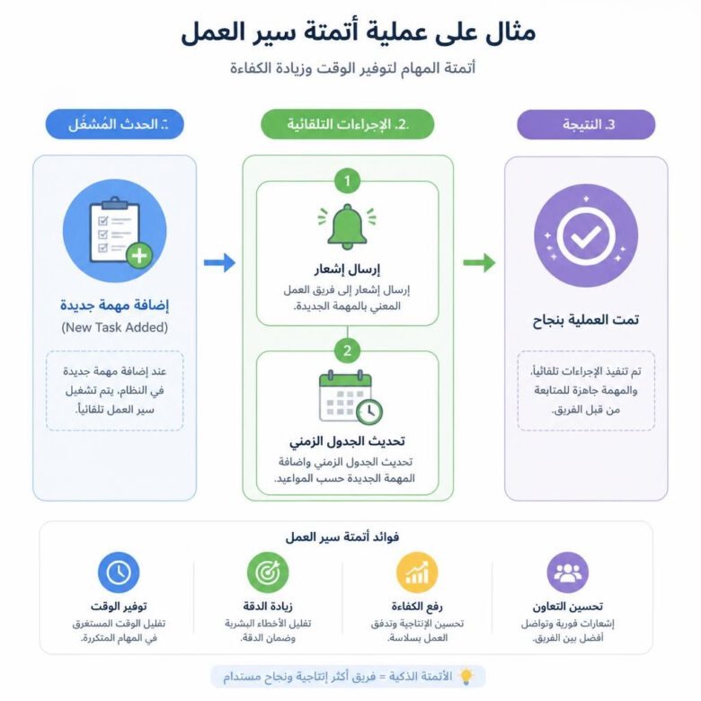 أتمتة سير العمل لزيادة كفاءة الفريق