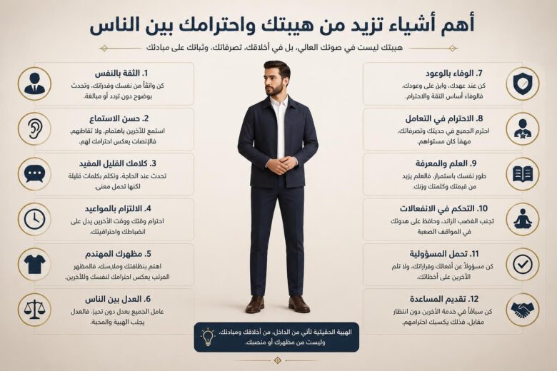 أهم أشياء تزيد من هيبتك و احترامك بين الناس