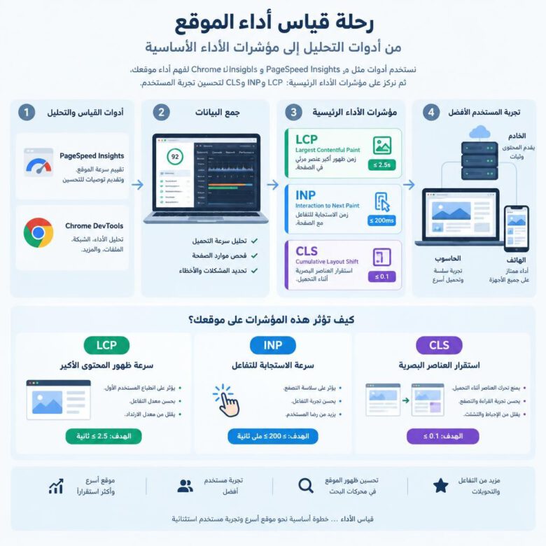 أدوات قياس أداء الموقع ومؤشرات أداء الويب الأساسية - تحسين أداء الموقع الإلكتروني.