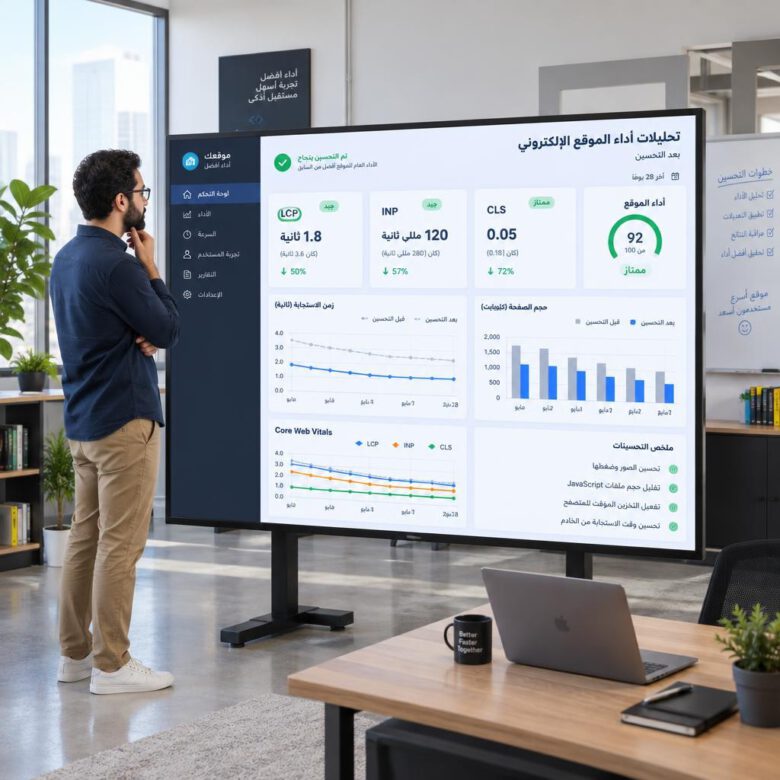 مراقبة مؤشرات أداء الموقع بعد تنفيذ التحسينات - تحسين أداء الموقع الإلكتروني.